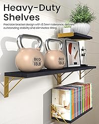 BAYKA Floating Shelves for Bedroom Decor, Wall