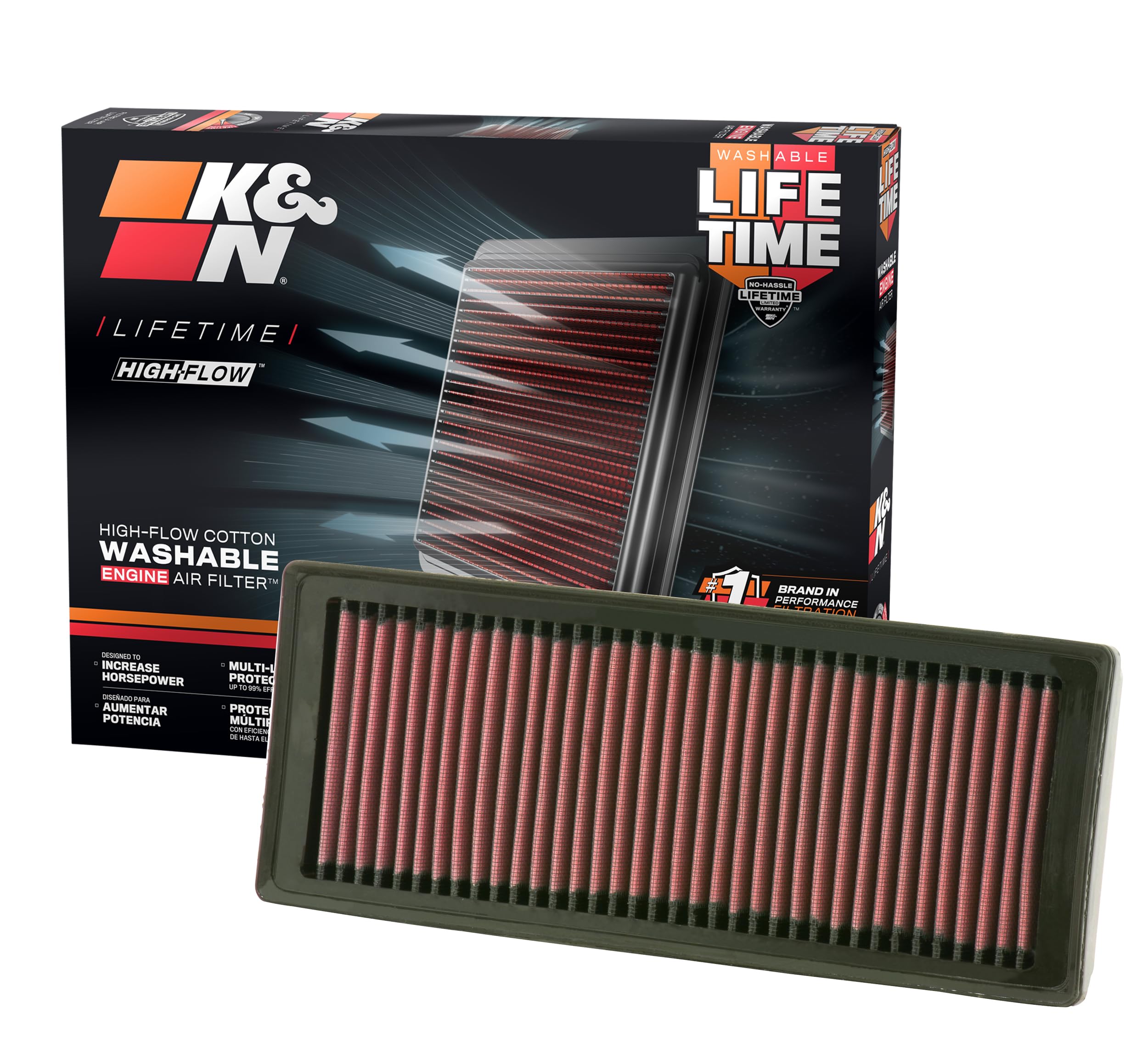 K&N High-Flow Original Lifetime Engine Air