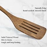 Thimmamma Wooden Spatula Set 12 Inch Slotted Turner Nonstick view 2