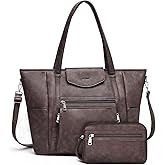 SYTRAH Laptop Bag for Women Designer Leather Laptop Backpack Purse, 16 inch Computer Tote Bags with Satchel Purse
