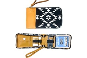 OPEN ROAD GOODS Surf Kit - Great Surfer Gift & Surf Accessory that Holds your Surf Wax, Organic Sunscreen Face Stick, All Natural Lip Balm, Wax Scraper, and More! All in a Stylish Tropical Print Surf Wax Holder