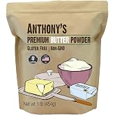 Anthony's Premium Butter Powder, 1 lb, Gluten Free, Non GMO, Made in USA, Keto Friendly, Hormone Free