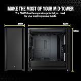 Corsair 5000D Tempered Glass Mid-Tower Case Black Solid Front Panel view 3