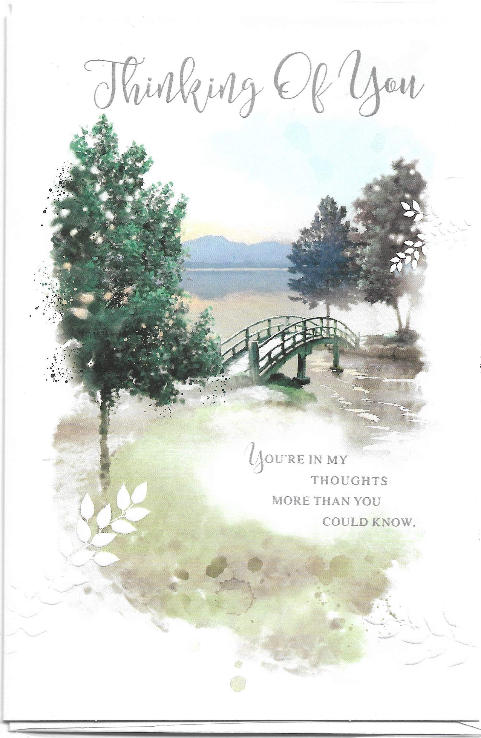 Sympathy Card 13.5 x 19.5 Cm Thinking Of You Bridge Design