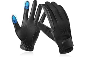 ChinFun Horse Riding Gloves Equestrian Women 100% Leather Winter Horseback Riding Gloves