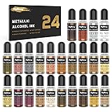 Metallic Alcohol Ink Set - 24 Metal Color