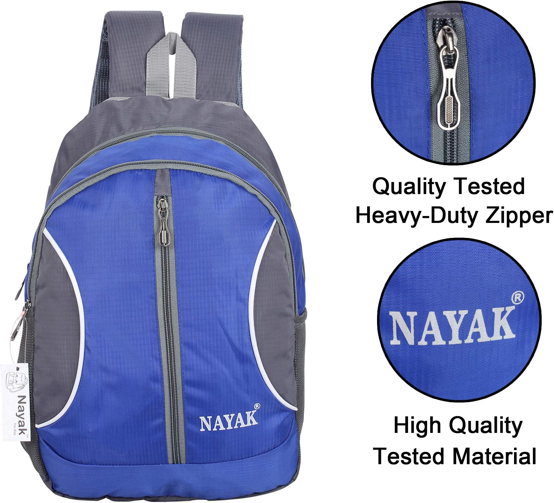 Nayak Sea Blue 18 Inch Polyester Laptop Backpack, 17 Litre