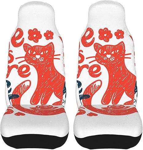 Amazon Co Jp 家は猫のいる場所 シートカバー 車用 防塵カーシートカバー 汚れ防止 座席カバー 軽自動車 普通車適用 シート 汎用 運転席 取付簡単 耐久性 カー用品 2枚セット ホーム キッチン