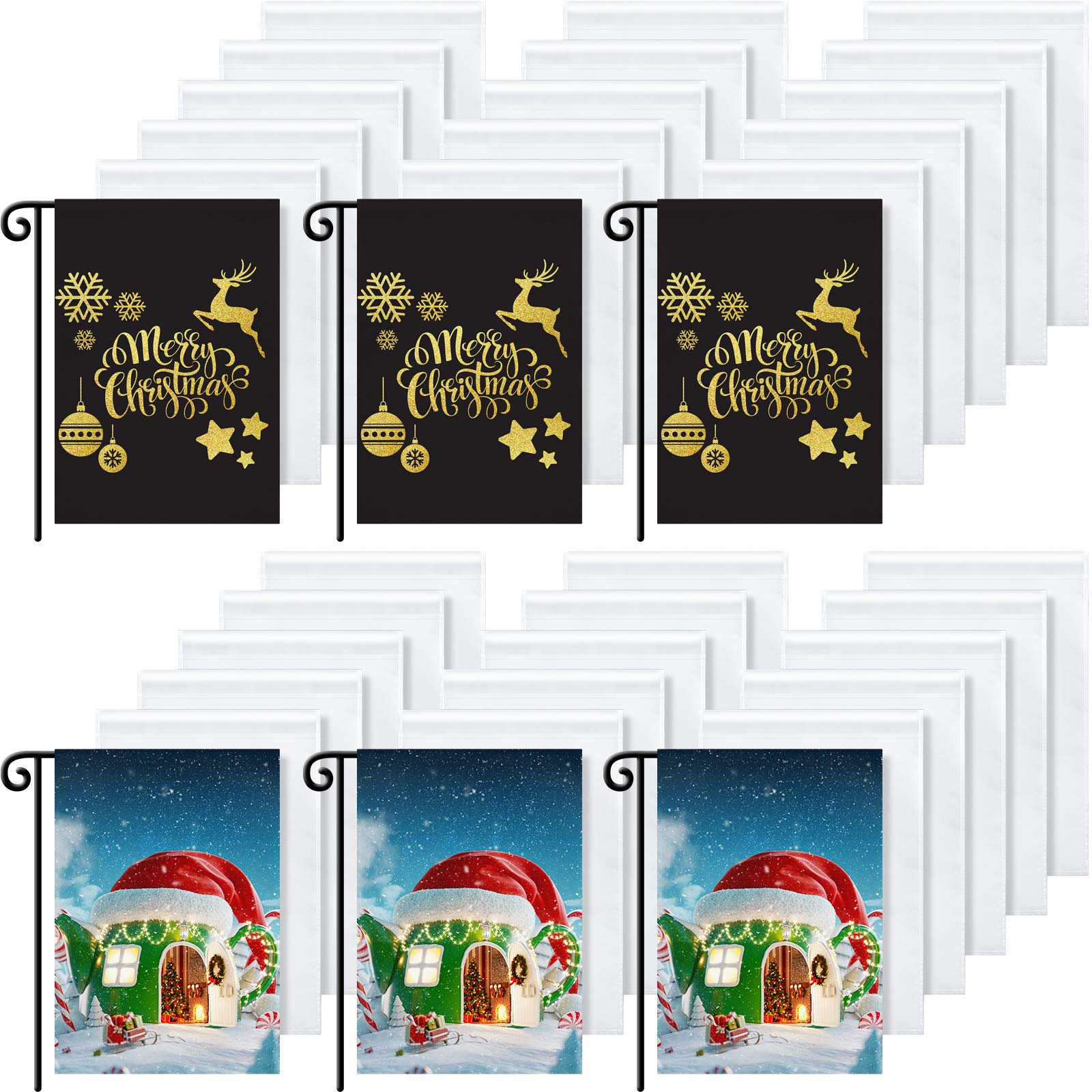 Blank Garden Flag DIY Lawn Garden Flags Polyester Banners Flag for Indoor Outdoor Courtyard Decoration, 11.8 x 17.7 Inches (36)