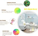 GLOCARNIVAL Glow in the Dark 200pcs 3D Stars Moon Wall Sticker Set view 3