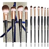 ENZO KEN Elegant Natural Goat Hair Makeup Brush Set with Gift Box, Natural Hair Makeup Brushes Set Professional, Make up Brushes Set Professional, Natural Makeup Brushes, Cosmetic Brushes Makeup Set.