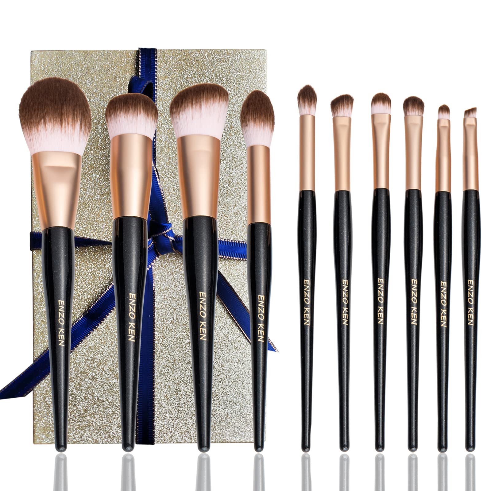 ENZO KEN Elegant Natural Goat Hair Makeup Brush Set with Gift Box, Natural Hair Makeup Brushes Set Professional, Make up Brushes Set Professional, Cosmetic Brush Makeup Set. — image 1