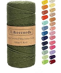 Macrame Cord,3mm x 328Feet Cotton Twine String