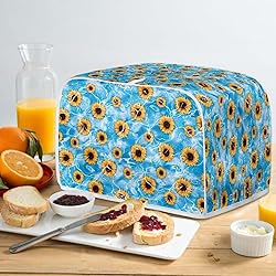 Talayituse Sunflower Print 4 Slice Toaster Covers