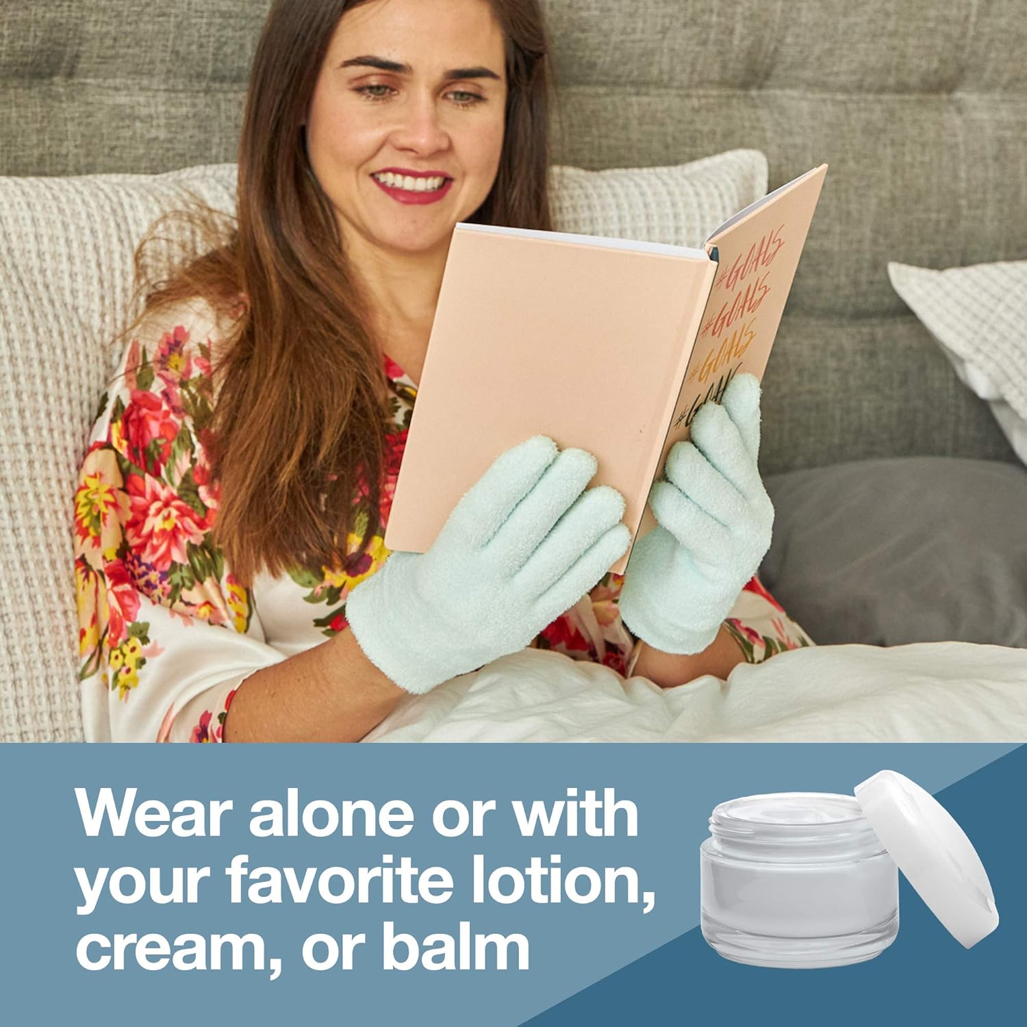 ZenToes Moisturizing Gloves with Gel Lining - Dry Hands Treatment - 1 Pair Hydrating Cracked Hand Healing Gloves - Repair Rough, Chapped Skin Overnight (Fuzzy Mint Green) : Beauty