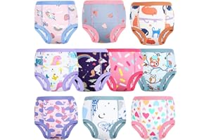 MooMoo Baby Training Underwear Absorbent Potty Training Pants for Boys and Girls Cotton Pee Pants 2T-9T