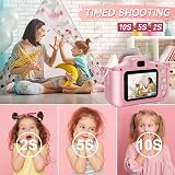 Diswoe Kids Camera 2 Inch 12MP 1080P Pink 32GB Card Available for Ages 3-12 view 5
