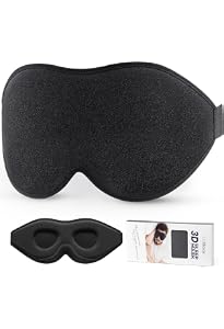 Masque De Nuit 3D Pour Dormeurs Latéraux - Couverture Oculaire Respirante - Voyage, Avion, Sieste - Tissu Polyester Doux - 7