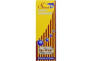 Shark Double Edge Safety Razor Blades, Super Chrome, 100 Count