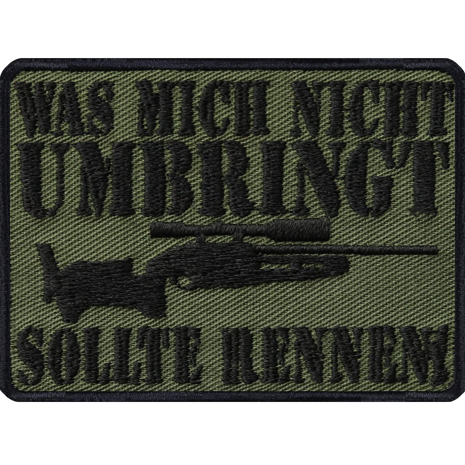 German Army Gift Sew-On Patch: What Mich Nicht umbringt, sollte Rnen, Army Morale Patch, Tactical Military Badge, DIY Appliqué Jacket/Vest/Jeans/Uniform 70 x 50 mm
