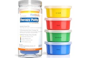 Flintrehab Durable Quality Therapy Putty (4Pack, 3-Oz Each), Hand putty for Physical Therapy, Fidgeting & Stress Relief
