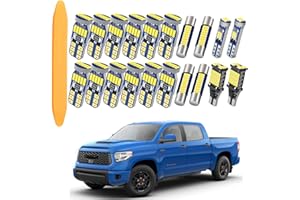 WEIMELTOY LED Interior Light Kit Package for Toyota Tundra 2007-2021 Interior Map Dome Lights + Vanity Mirror Lights + License Plate Light + Install Tool etc. (20pcs LED bulbs total)