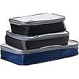Travelon Set of 3 Lightweight Packing Organizers, Cool Tones