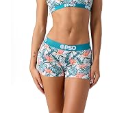 PSD Underwear Womens Boyshorts - Floral Print, Comfortable Boy Short Underwear for Women, Womens Underwear Packs &amp; Singles