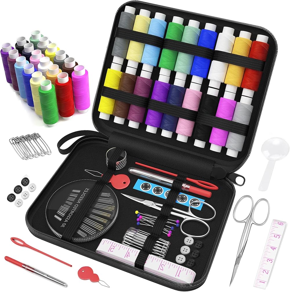 Navani Mini Sewing Kit Portable 87 pcs Travel Needle Thread Box UK