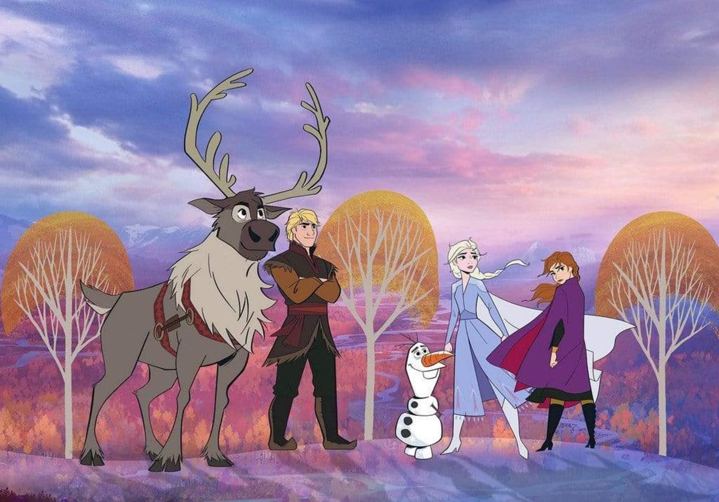 Komar DX8-013 Non-Woven Photo Wallpaper with Frozen Autumn Forest Design 400 x 280 cm (Width x Height), Rail Width 50 cm