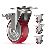4 inch Heavy Duty Plate Casters Swivel Caster