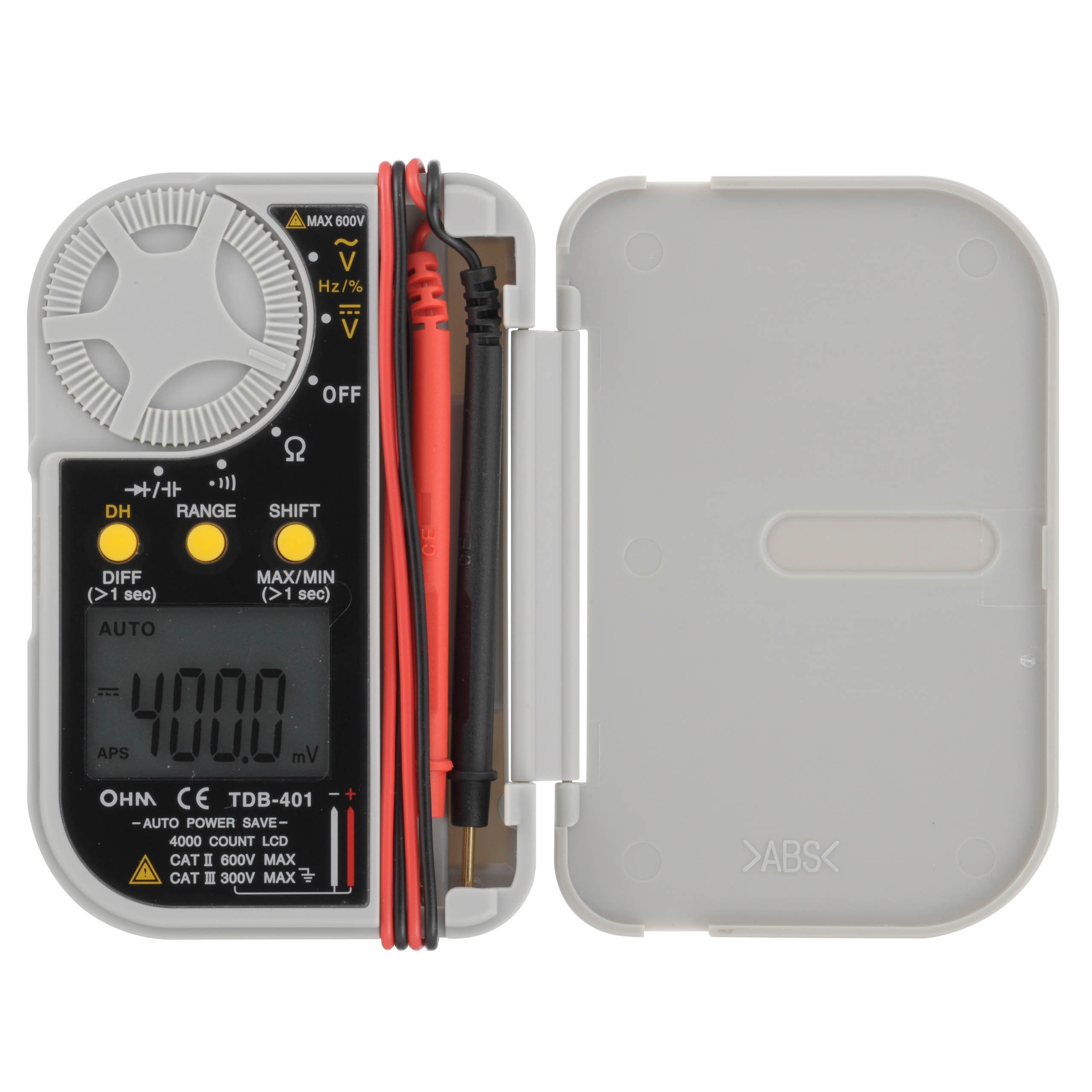 OHM(オーム電機) デジタルマルチテスター TDB-401 (04-1891)商品画像