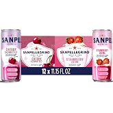 Sanpellegrino Crafted Soda Italiana Strawberry &amp; Cherry, Zero, 12 Pack | Italian soda with real fruit juice, 0g added sugar, <20 calories, and Vitamin B6 &amp; Magnesium for feel-good moments.