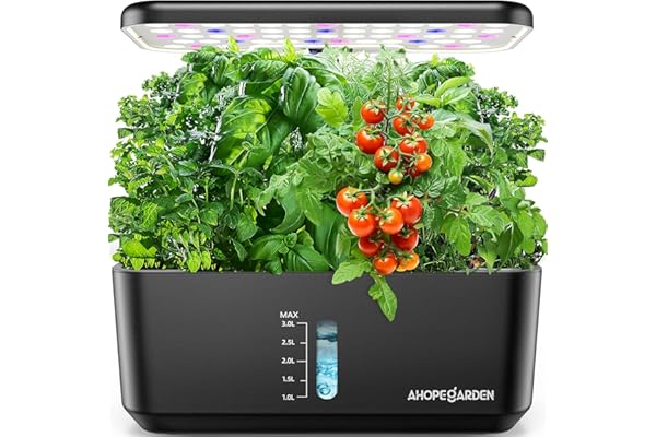 10 Pods Indoor Garden Hydroponic Growing System: Plant Germination Kit Aeroponic Vegetable Growth Lamp Countertop with LED Gr