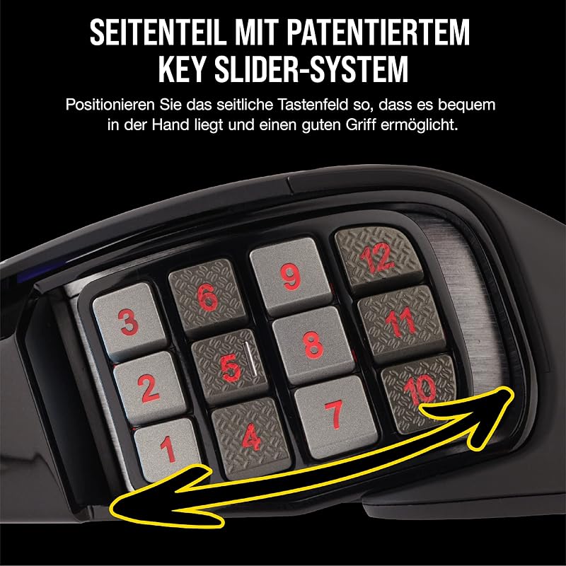 Scimitar RGB Elite Kabelgebundene MOBA/MMO Gaming-Maus - Schwarz