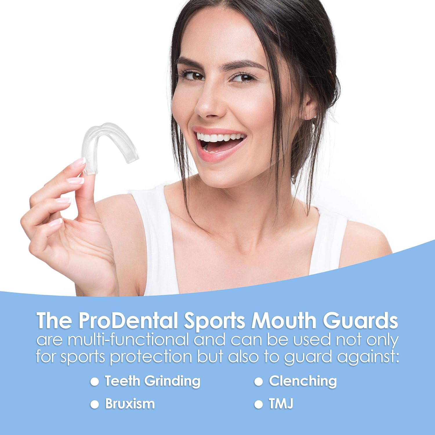 ProDental Sports Mouth Guard (2 Pack) | No BPA Soft Material, Made in USA | Customizable for Comfort - Fits Any Size Mouth Age 12+ | Athletic Teeth Mouth Guards Designed for Maximum Protection : Sports & Outdoors