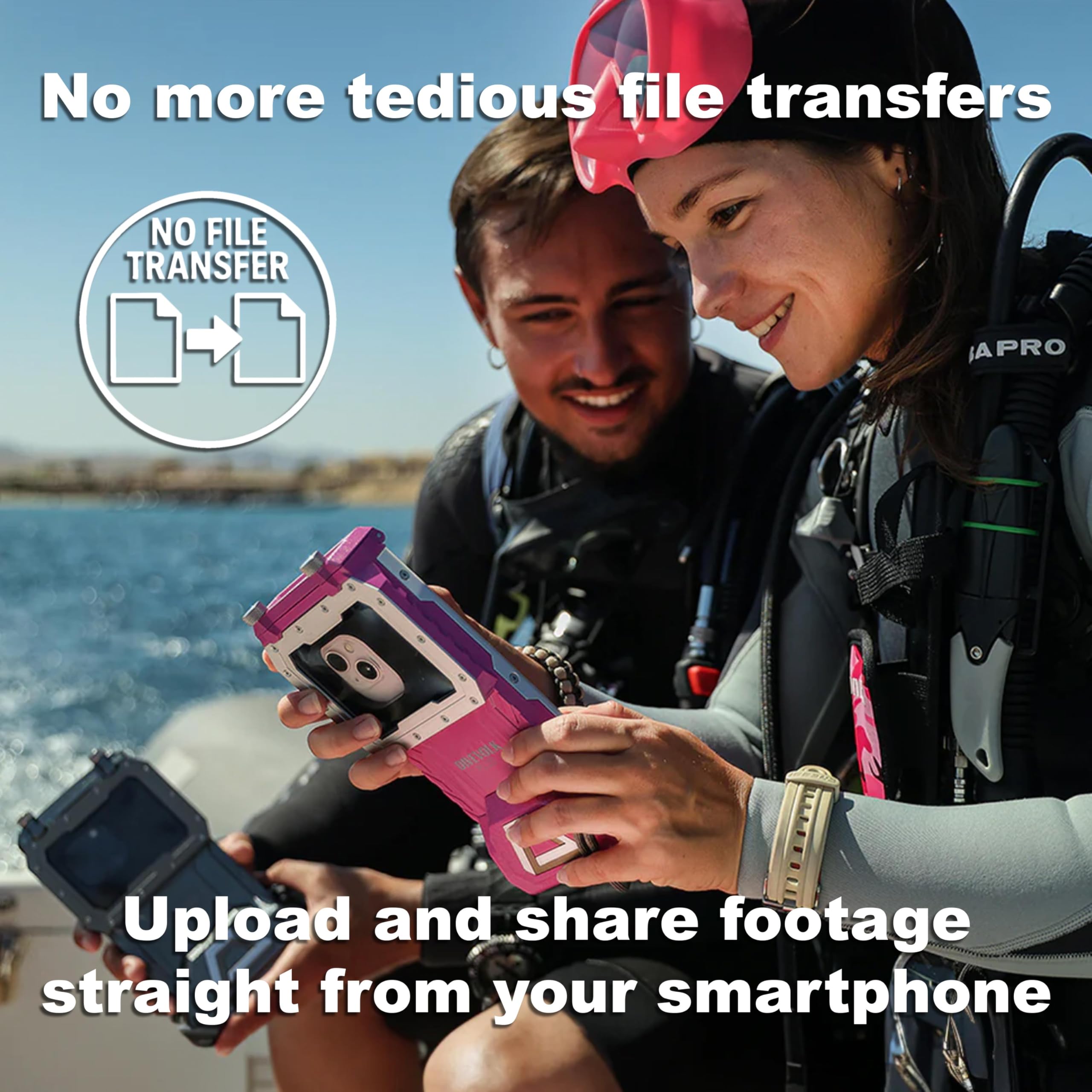 DIVEVOLK Underwater Touchscreen housing compatiable for iPhone 12/12 Pro/12 Pro Max/13/13 Pro/13 Pro Max/14/14 Pro/14 Pro Max/15/15 Pro/16Pro/16Pro Max