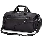 Kuston Sports Gym Bag with Shoes Compartment &Wet Pocket Gym Duffel Bag Overnight Bag for Men and Women
