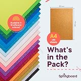 Springboard Glitter Card Sheets A4 10-Pack 290gsm Assorted Colours view 5