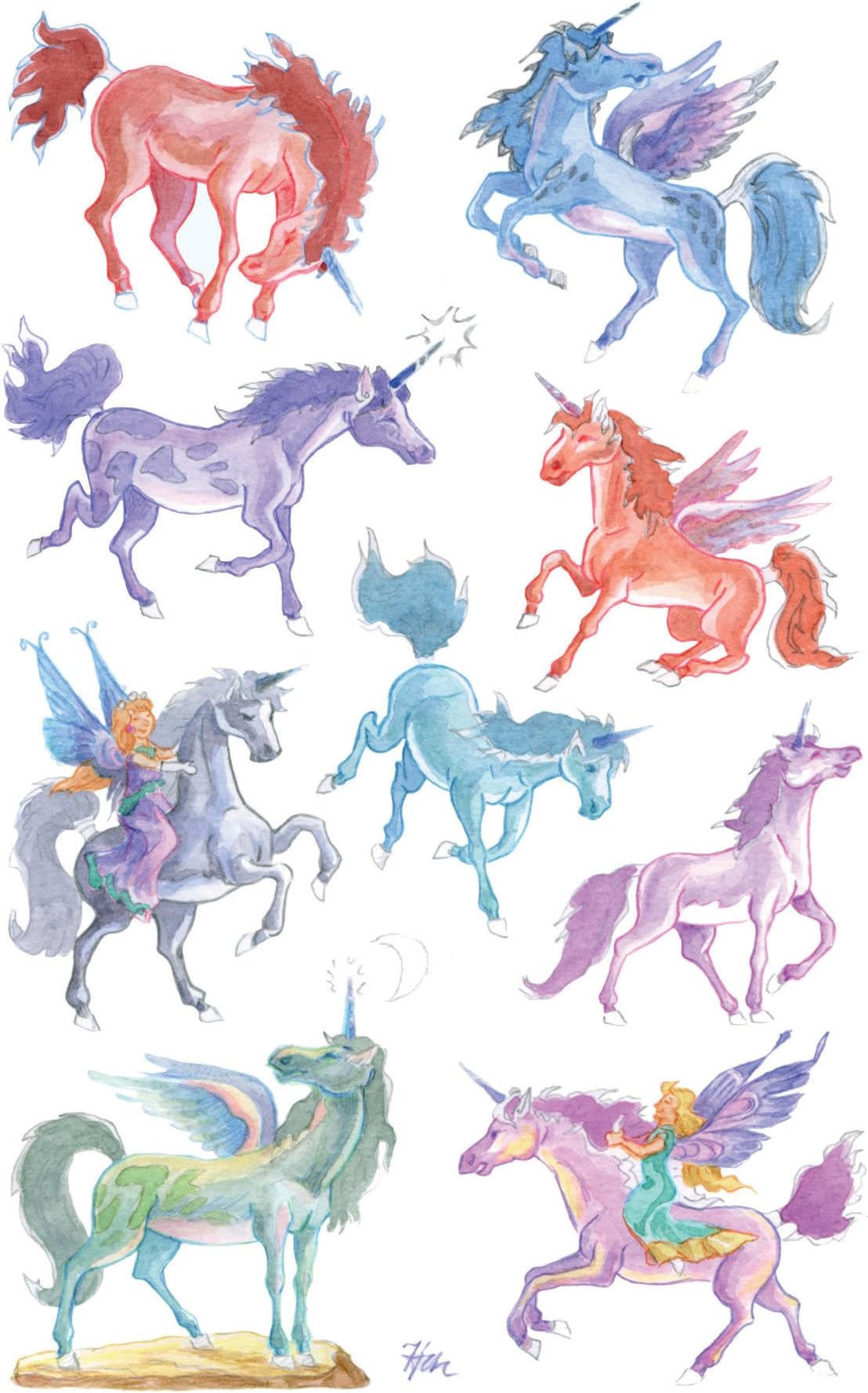 Avery 53148 Children Sticker , Unicorns , 18 stickers