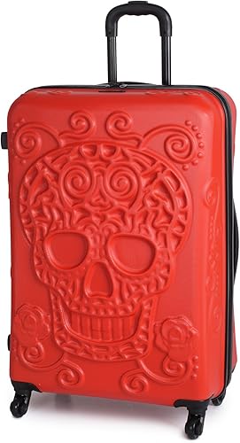 it luggage skull suitcase