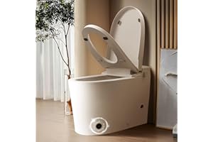 LONDON SUNSHINE Smart Non-Electric Bidet Toilet - One-Piece Toilet with Dual Flush (Foot Pedal & Button) | Dual Nozzle Wash | Complete Installation Kit