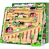 zhiwuzhu Magnetic Color and Number Maze, Montessori Wooden Toys for Ages 2-4,Sensory Toys,Fine Motor Skills Toys for Boys Girls 3-5 Years Old