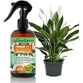 Gardenera Professional Peace Lily Spray Fertilizer Mist for Home Gardening | 3-1-2 Gentle Blend Mist for Healthy Leaves &amp; Growth | Essential Nutrients for Peace Lily - 8oz