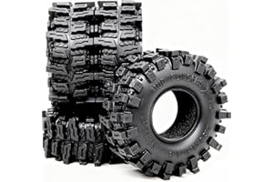 HOBBYSOUL RC 1.3 Tires 72mm * 28mm Mud Slingers X Super Soft Sticky Tyres for RC 1/24 1/18 Scale Crawler TRX4M high Trail SCX24 Upgrades