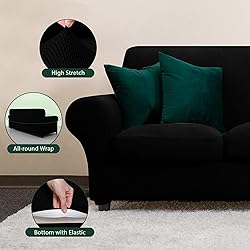 CHUN YI 3 Pieces Stretch Loveseat Sofa Cover for 2
