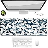 VANZEV Shark Ocean Gaming Mouse Pad, Mouse Pad, Desk Mat, Non-Slip Rubber Base MousePads for Computers Laptop Office School Home Accessories Decor Gifts 31.5" x 11.8"