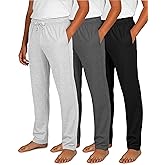 Real Essentials 3 Pack: Boys Cotton Soft Pajama Pants Kids Bottoms Pjs Youth Teen Pijamas Sleep Pyjamas Lounge para Niños