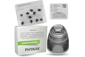 OTTO TECH Phonak Cap 4.0 Dome XSmall (0.18 inches=4.5mm) -Genuine OEM Switzerland Replacement by Sonova, Hearing Aid Domes for Very Narrow Ear Sizes- 1 Pack / 10 Domes Total