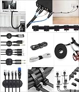 Moseem Cable Management Kit 142Pcs Wire Organizer and Tidy view 2